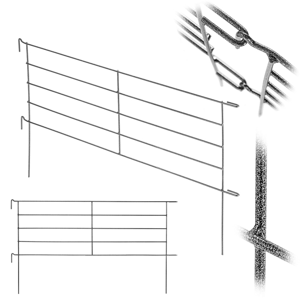 Recinzione da giardino in metallo KADAX, bordura a palizzata saldata, altezza 100 cm.