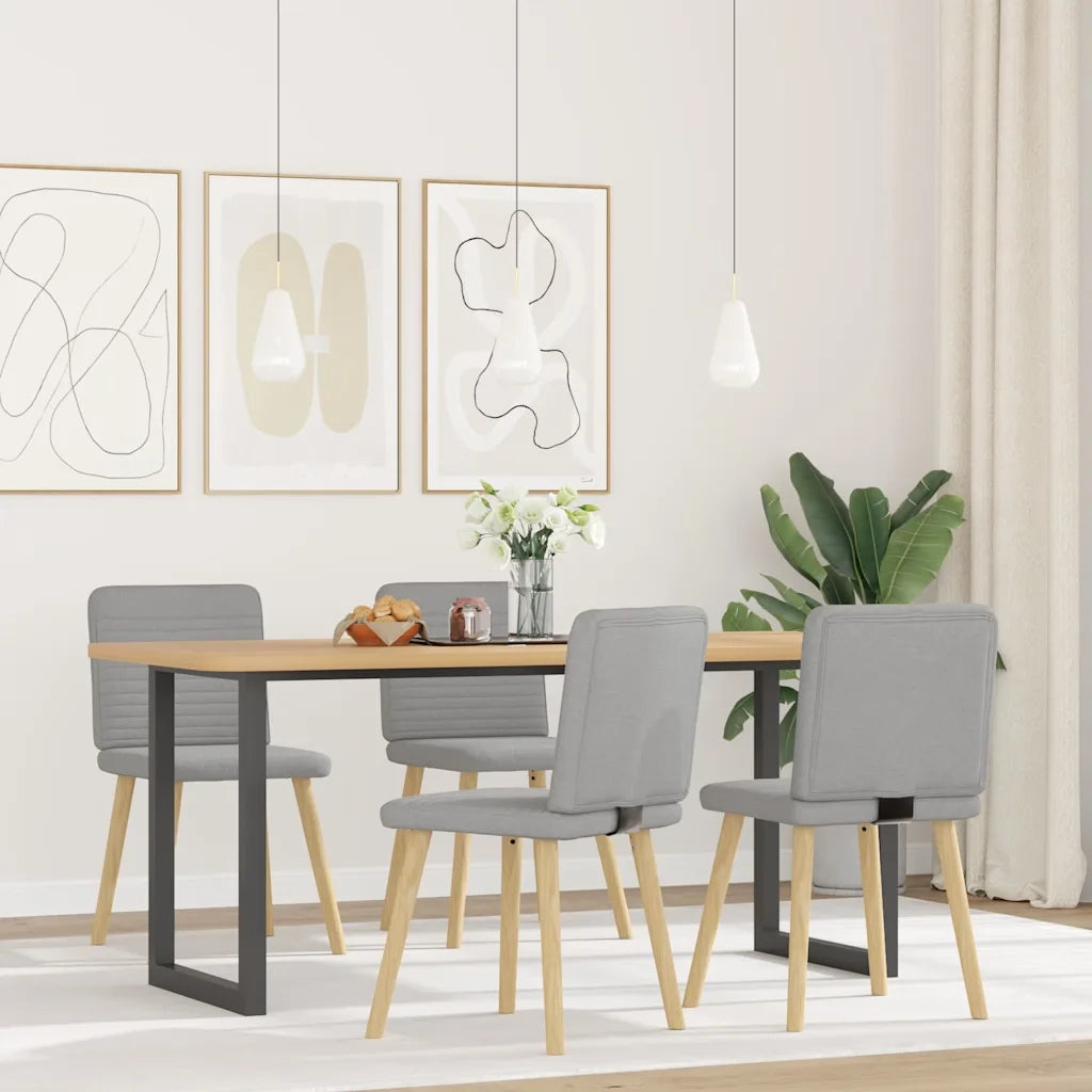 vidaXL Sedie da Pranzo 4 pz Grigio Nuvola in Tessuto