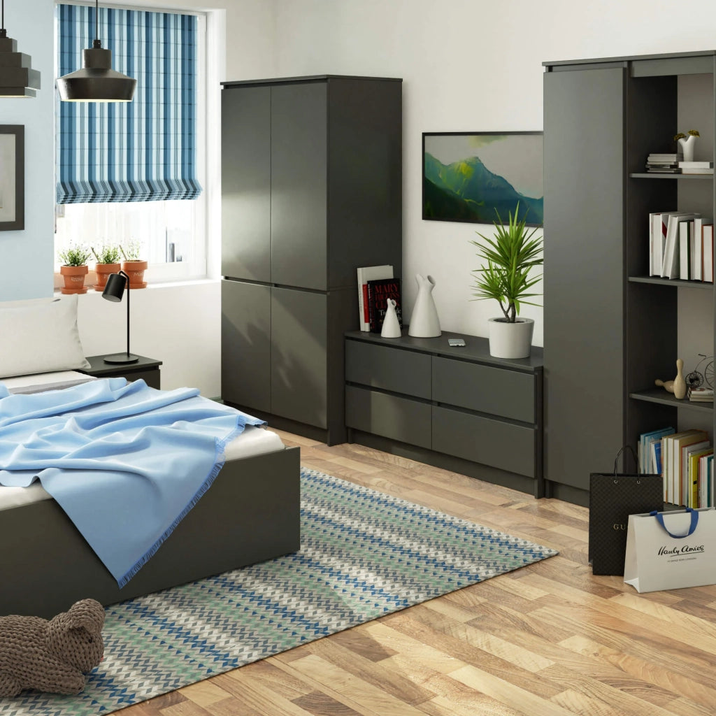Armadio AKORD S90 4 ante Grigia Grafite 90x51x180 cm