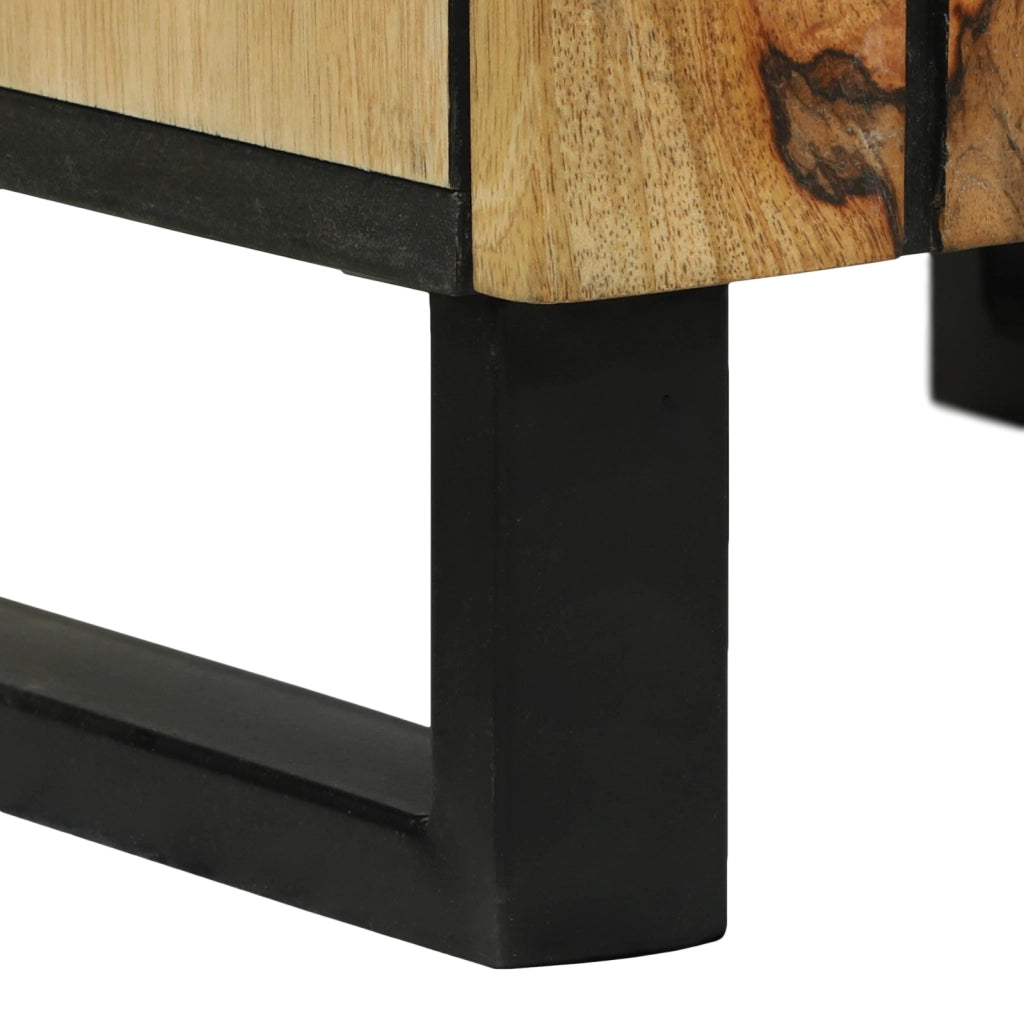 Mobiletto da Bagno 38x33.5x160 cm Legno Massello Mango