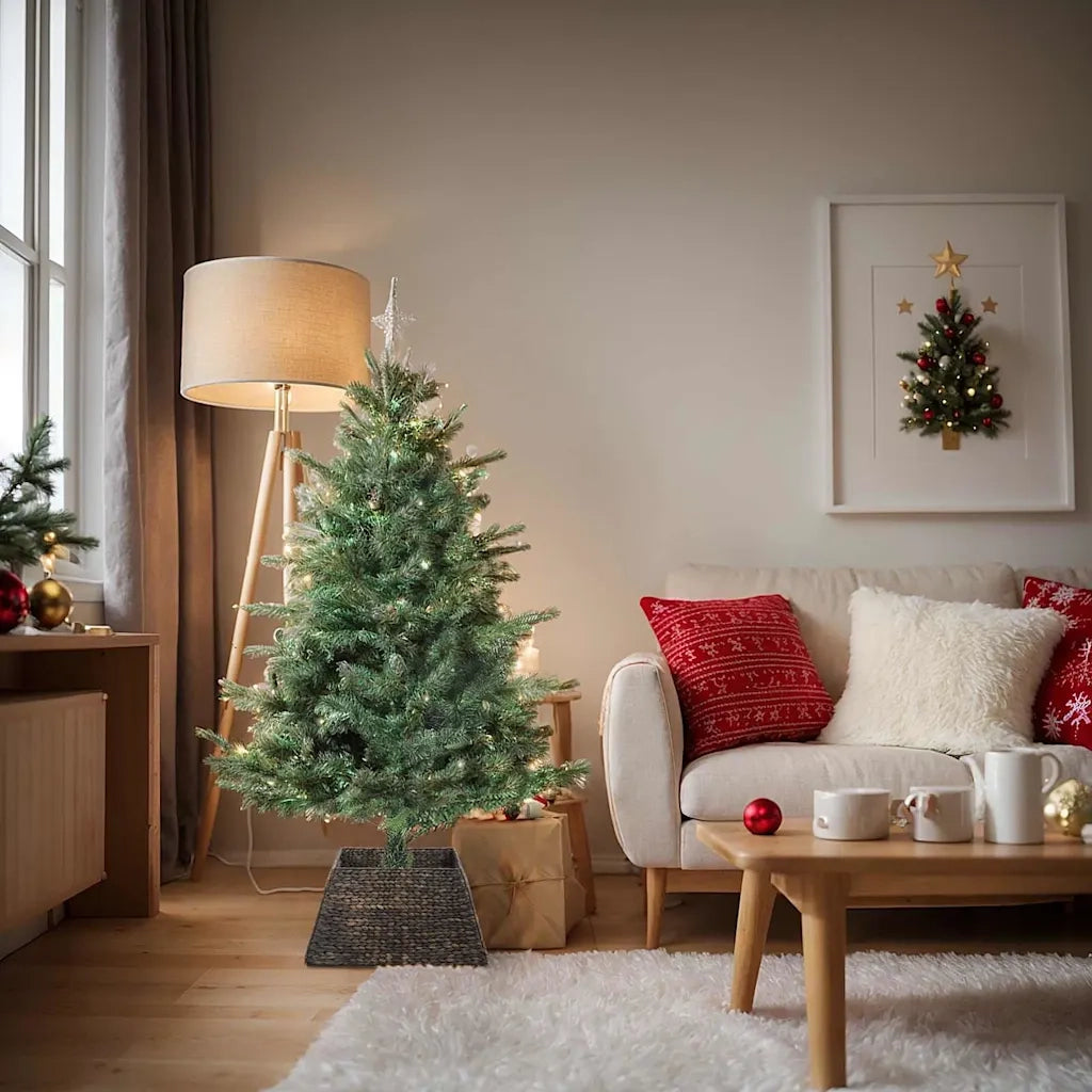 Collare per Albero di Natale Nero 50 x 50 x 25 cm