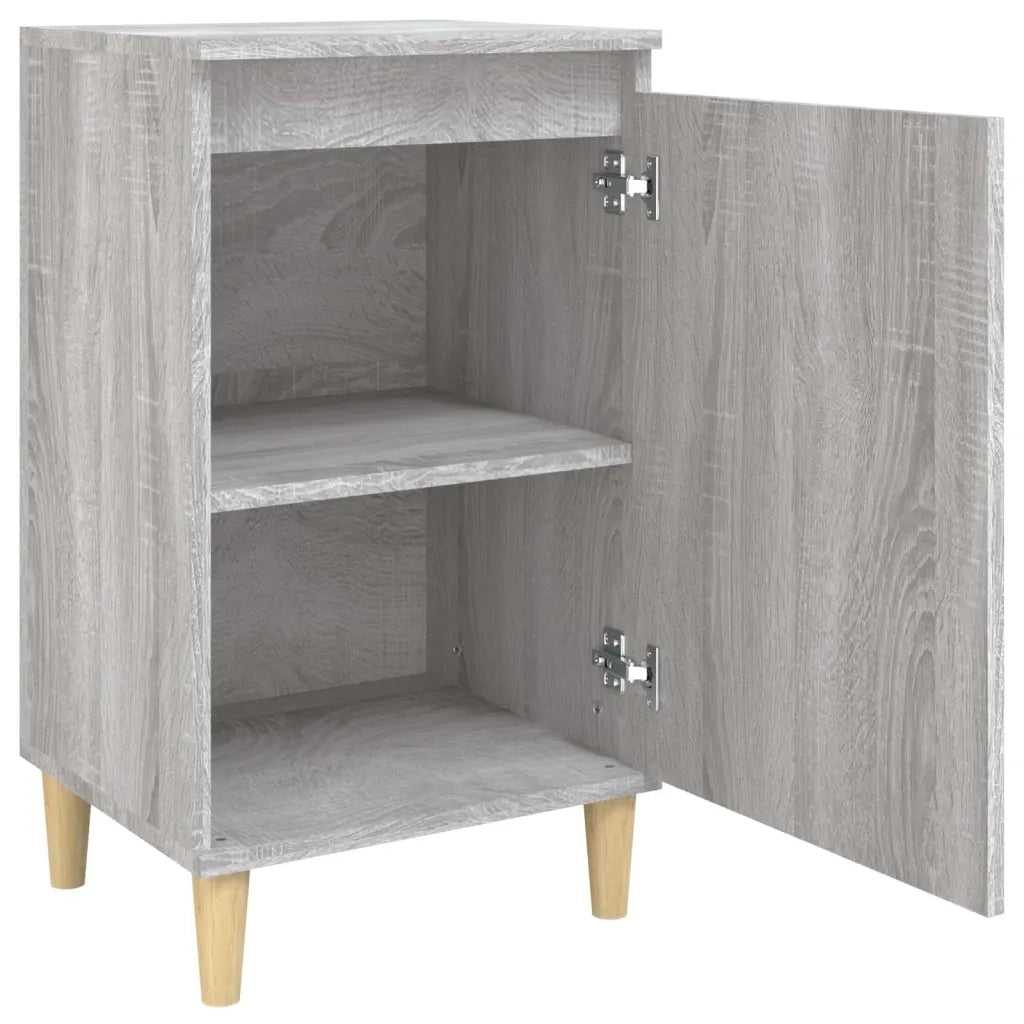 Comodini 2 pz-Set di 2 Tavolino da notte Grigio Sonoma 40x35x70 cm in Legno Multistrato