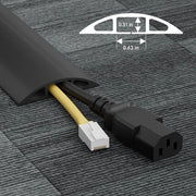 Afwerking per cavo per pavimento - Protezione cavo leggera per gestione cavi - 1,8 Metro - Antiscivolo e flessibile PVC