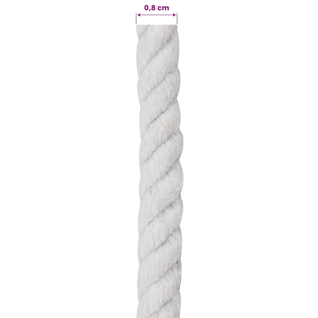 Corda di Cotone 8 mm 50 m Bianco 100% Cotone 42011854