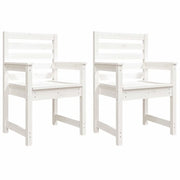 Sedie da Giardino 2 pz | Sedie da Esterno Bianche 60x48x91cm Legno Massello di Pino