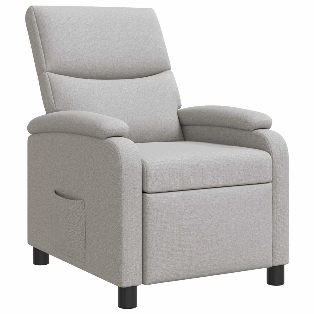 Divano Sedia-Poltrona reclinabile Grigio Nuvola Tessuto 990718