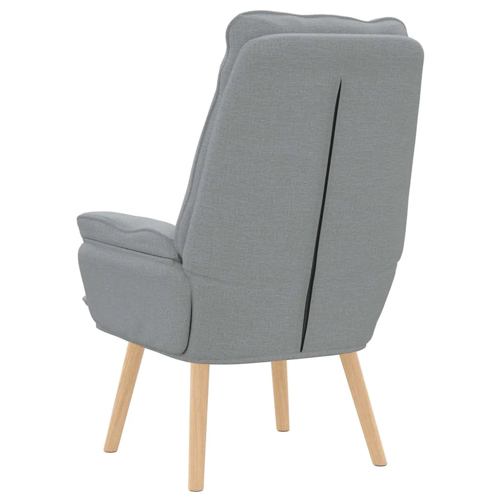 Poltrona | Sedia Relax Grigio chiaro 69 x 74 x 93 cm Tessuto e compensato