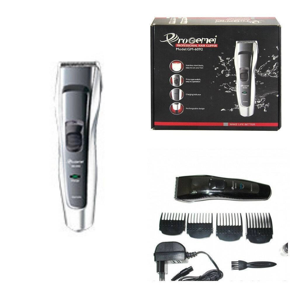 Trade Shop - Tagliacapelli A Batteria Gm-6092 Rasoio Professionale Regolabarba Ricaricabile -