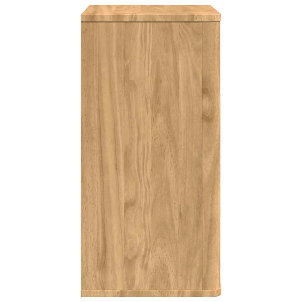 Mobiletto da bagno moderno a parete con vani portaoggetti regolabili 35 x 30 x 60 cm in legno di pino marrone 02_0058947