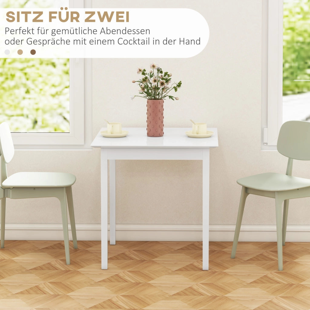 Tavolo da pranzo quadrato ¨C zephmum ¨C 75x75x76, bianco