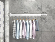 Droogrek Inclinabile 8 Ganci - Assecco con Sostegno alla Parete - Armadio per Abiti Ripiegabile + Kit di Montaggio - Bianco