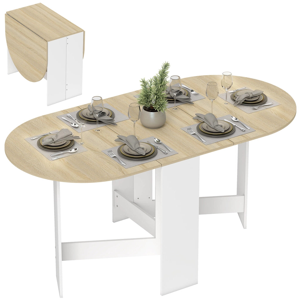 Tavolo da pranzo allungabile pieghevole ¨C Minimal ¨C Legno effetto rovere 163x80x75 cm