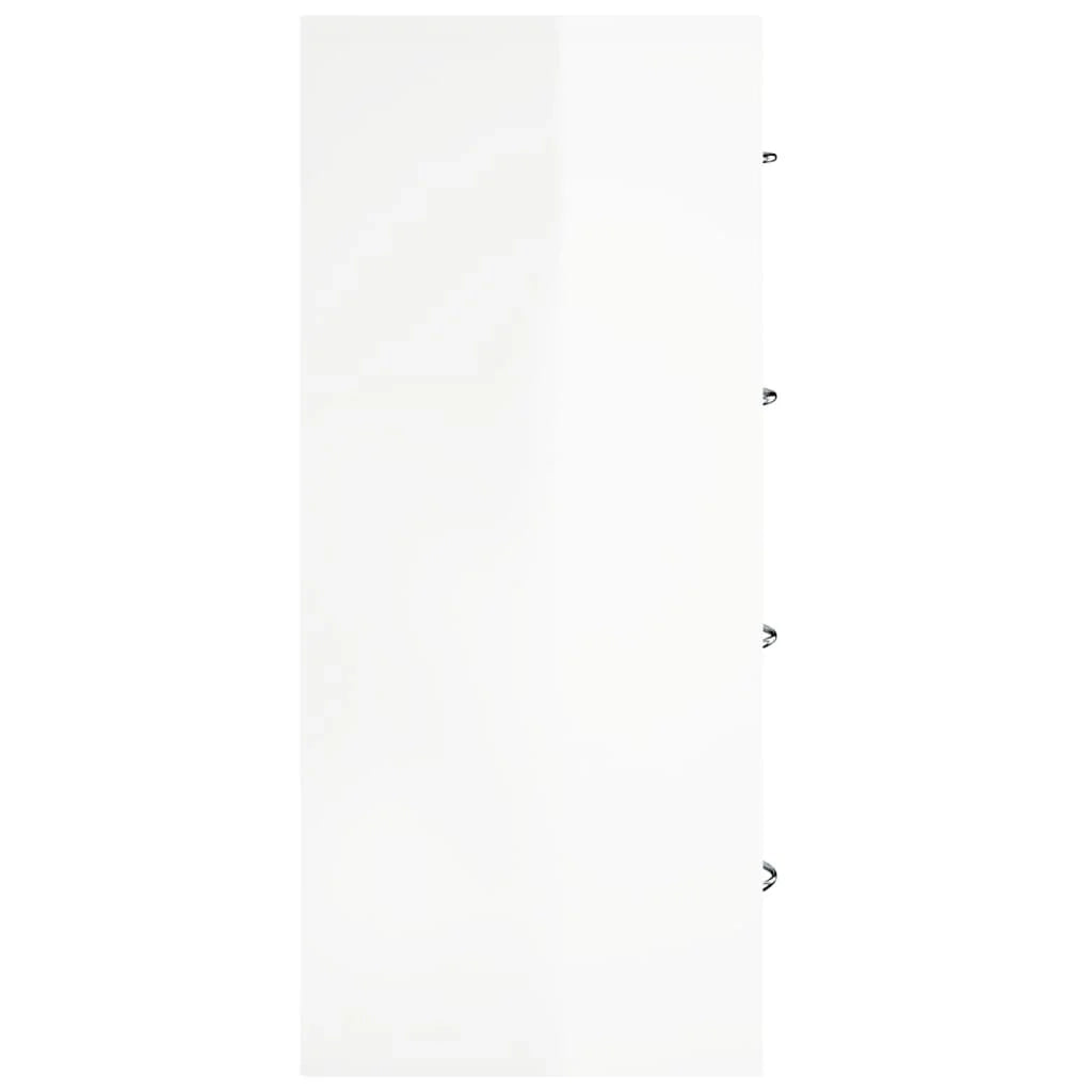 Buffet credenza cassettiera mobiletto mobile contenitore organizer per cucina soggiorno salotto con 4 cassetti 60 x 30,5 x 71 cm bianco lucido 02_0029750