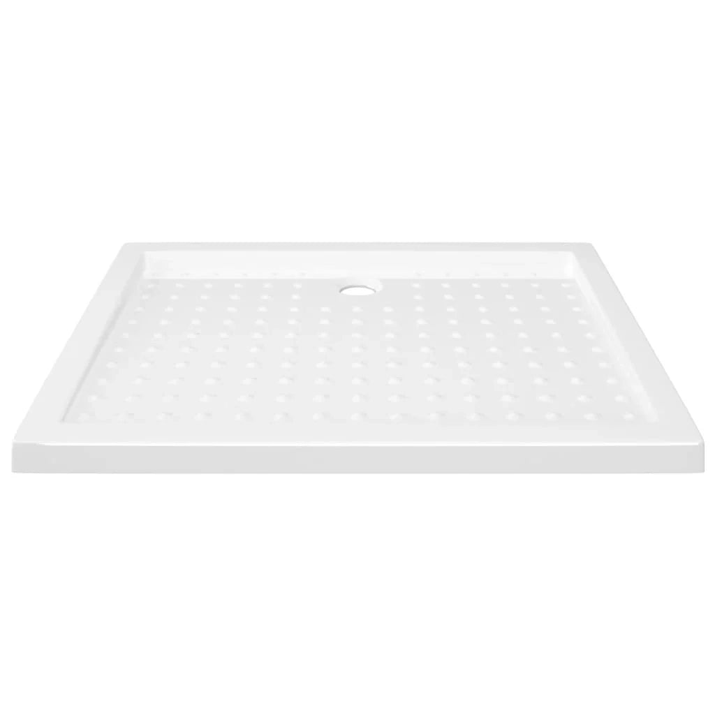 Piatto doccia con bordi rialzati base doccia bagno casa interno antiruggine resistente all'umidità 90x70x4 cm ABS bianco 02_0001940