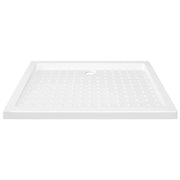 Piatto doccia con bordi rialzati base doccia bagno casa interno antiruggine resistente all'umidità 90x70x4 cm ABS bianco 02_0001940
