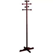 Appendi abiti classico legno faggio noce scuro  d.43 x h.178 - Mobili 2G
