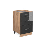 Vicco Mobiletto base per cucina Antracite lucido 50 cm senza piano di lavoro
