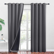 Tappeti di tenda 100% oscuranti - 2 pezzi - 140x240cm - Tenda a thermoregolazione - Tenda a oscuramento - Fodera in poliestere soffice