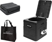 Scheidingstoilet portatile per campeggio, compatto e mobile (M: 31 x 27 x 30 cm) - per adulti e bambini, inclusa vaschetta per 50L sacchi - ideale per campeggio all'aperto, escursioni e emergenze.