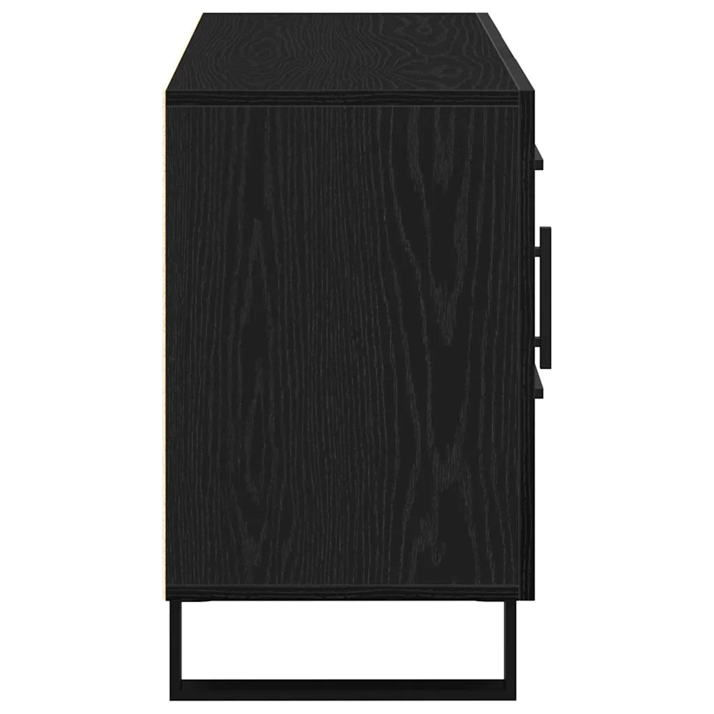 Credenza-Buffet-Armadio da cucina Rovere nero 100 x 36 x 60 cm Legno multistrato 459499