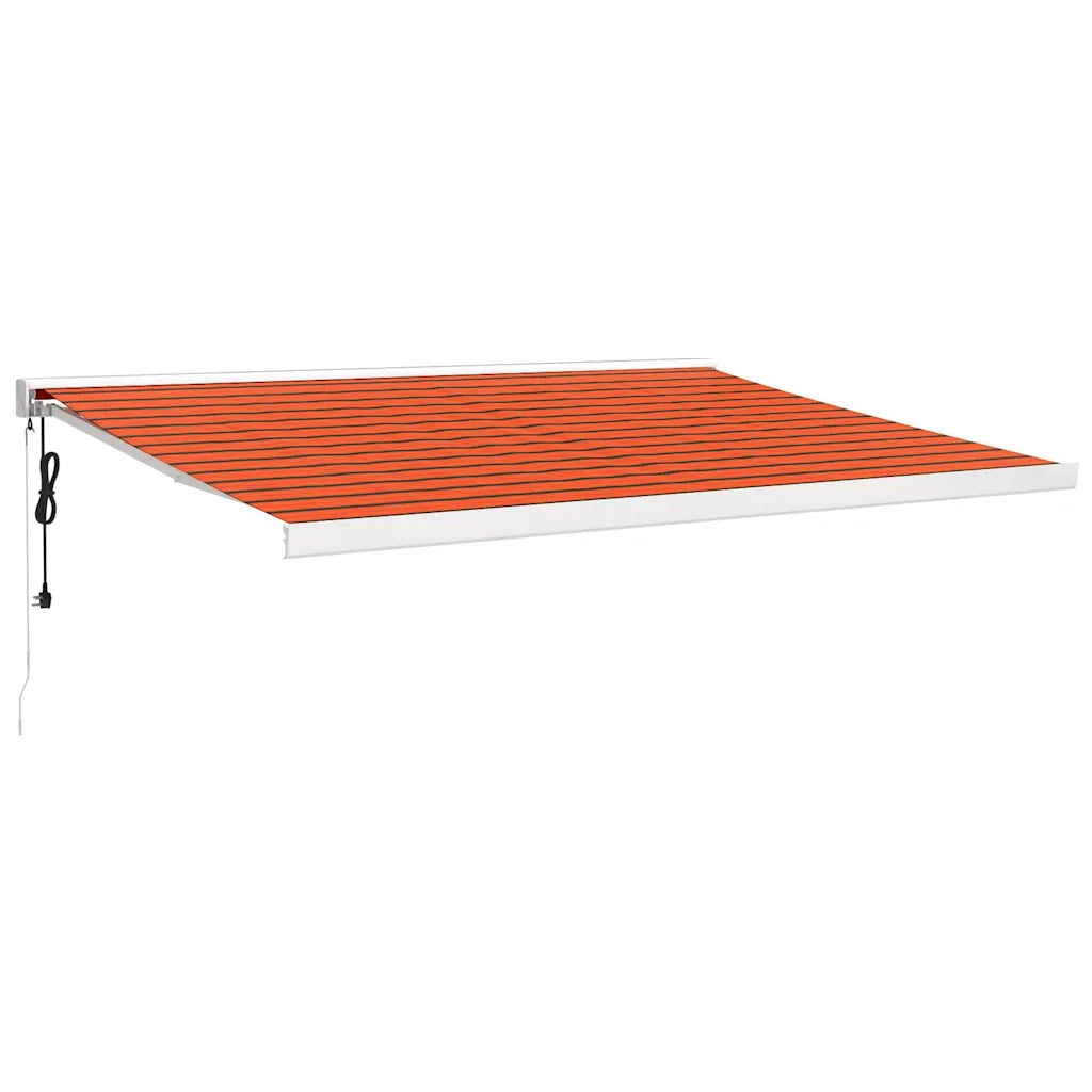 Tenda Sole Retrattile Arancione Marrone 4x3m Tessuto Alluminio 3154593