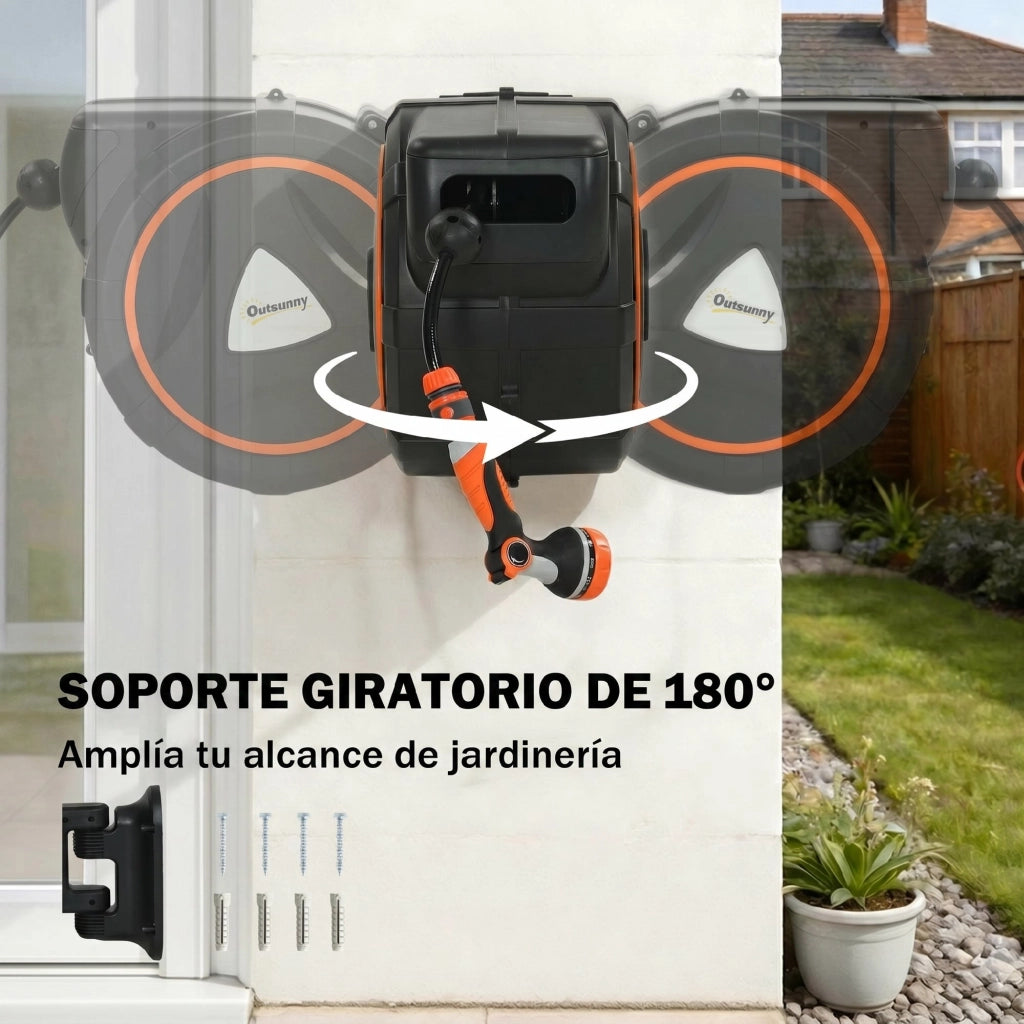 Carrete Mangiare da Giardino Retrattile 23+2 m ¨C zephmum ¨C 12 Modi Spruzzo Blocco Automatico