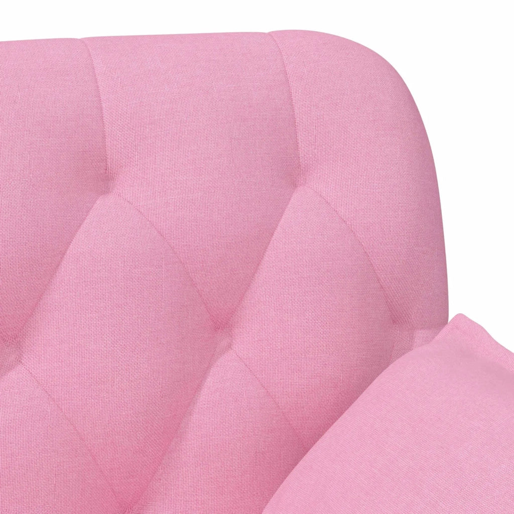 Loveseat con bottoni imbottiti Rosa 111 x 68 x 80 cm Tessuto 42041807