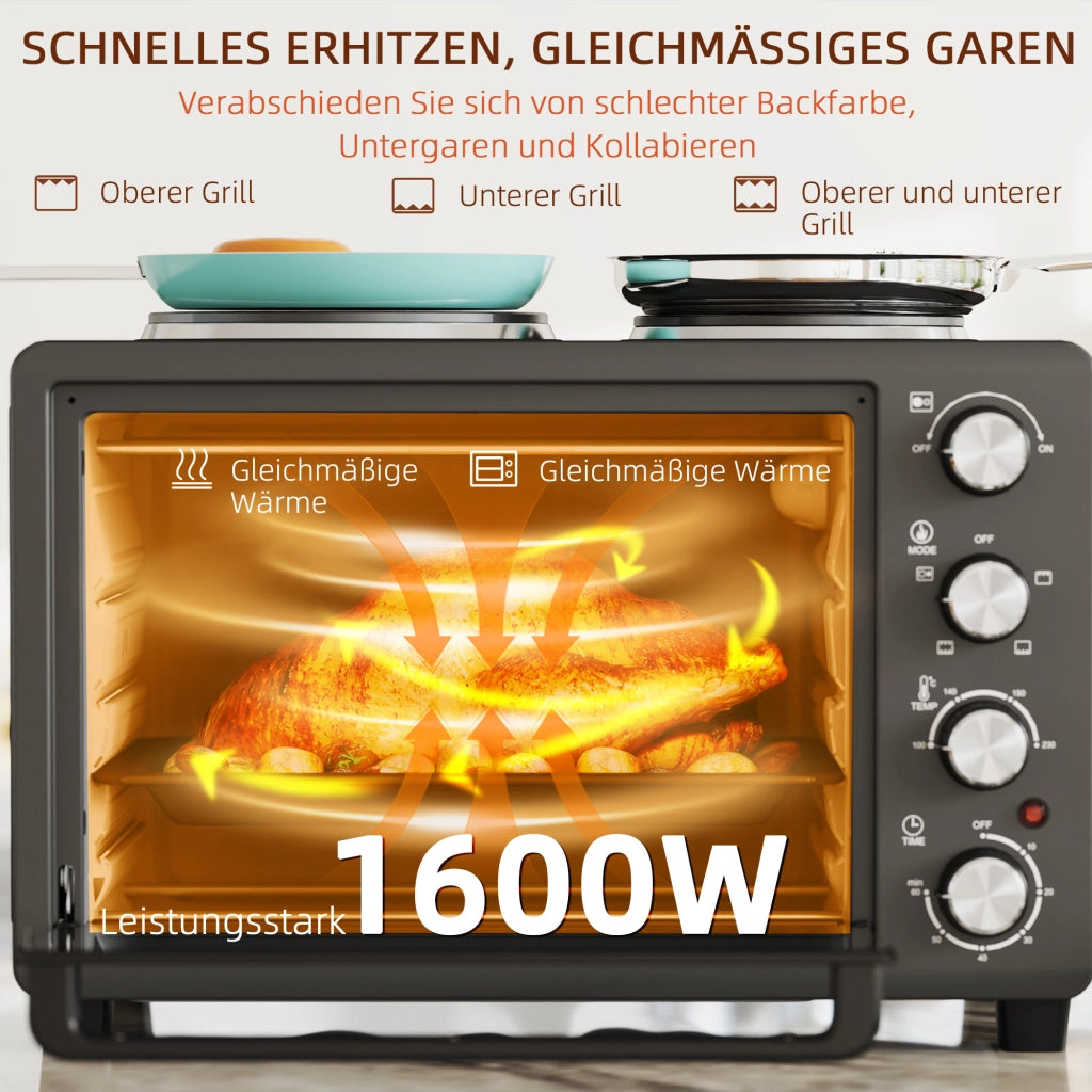 Forno Tostapane 28L ¨C zephmum ¨C 2600W Nero