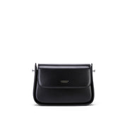 Borsa a tracolla da donna in vera pelle, nera