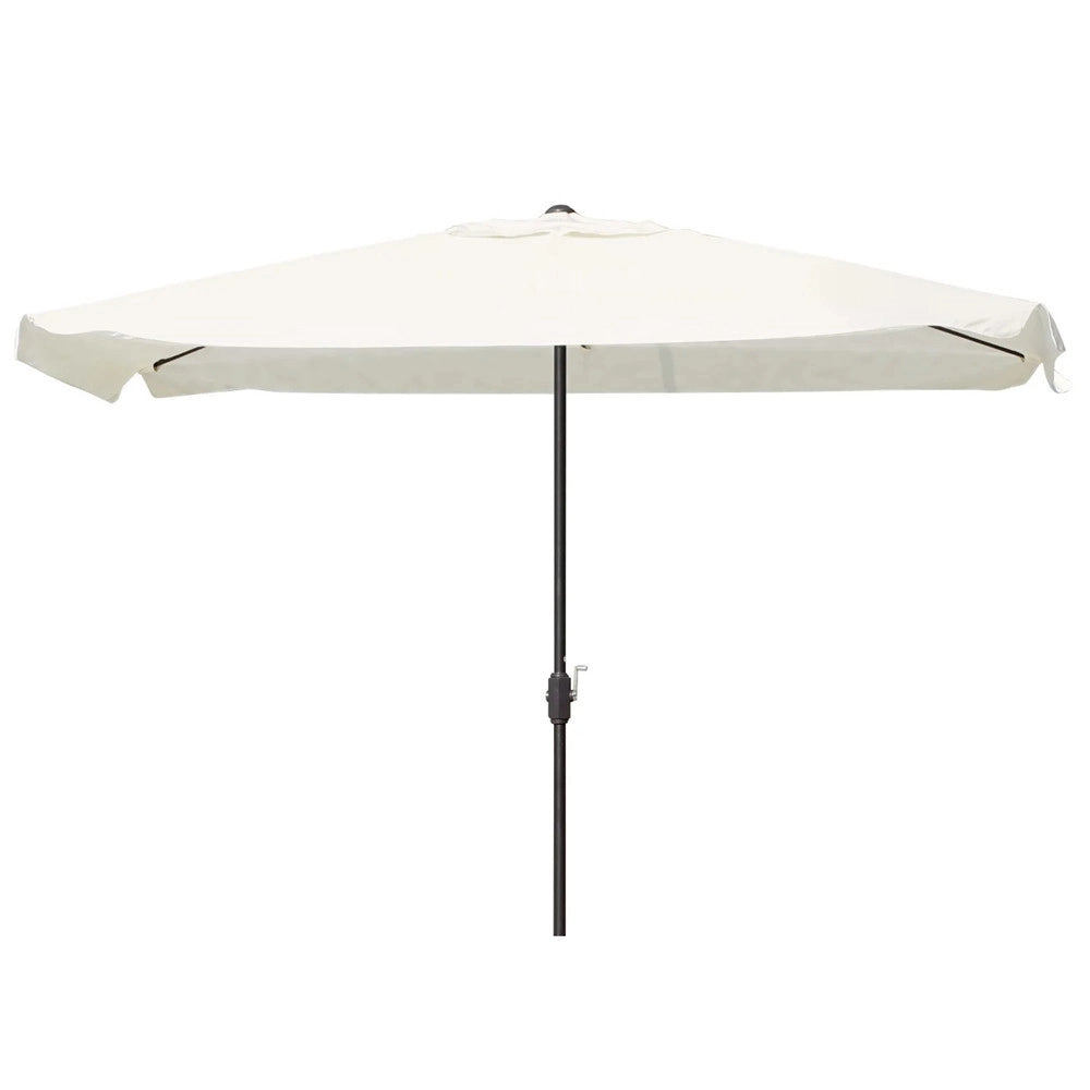 Trade Shop - Ombrellone Da Giardino Esterno Balcone Terrazzo Bianco 3x2 Mt Con Manovella 223223 -
