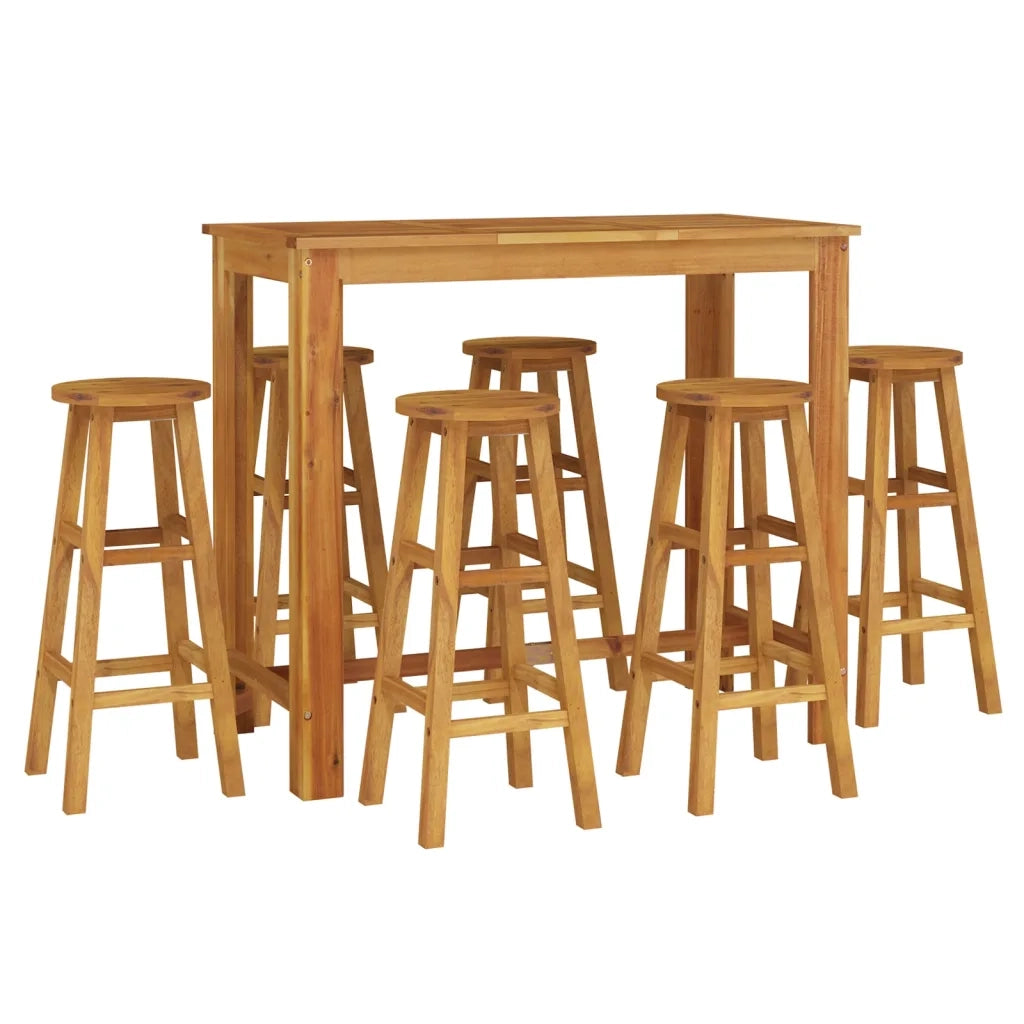 Set da Bar da Giardino 7 pz in Legno Massello di Acacia 3154395