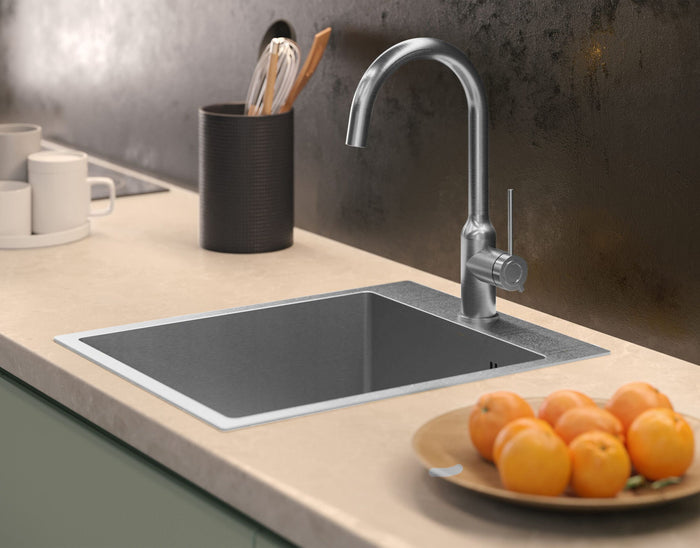 Lavello In Acciaio Russel 90 Brush Nickel