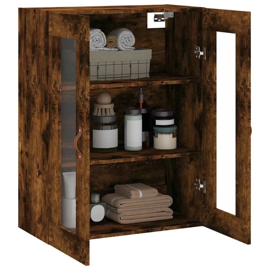 Mobile a Parete Rovere Fumo 69,5x34x90 cm 828457