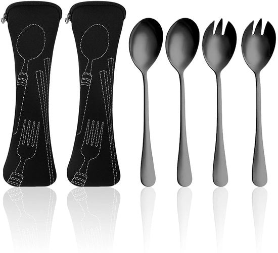 Set di forchette per insalata in acciaio inox - 2 pezzi - Nero - Duraturo - Adatto per insalate - Leggero e maneggevole - Forchette per insalate 

Modello: 
Peso: 
Materiali: Acciaio inox 
Dimensioni: 
Colore: Nero