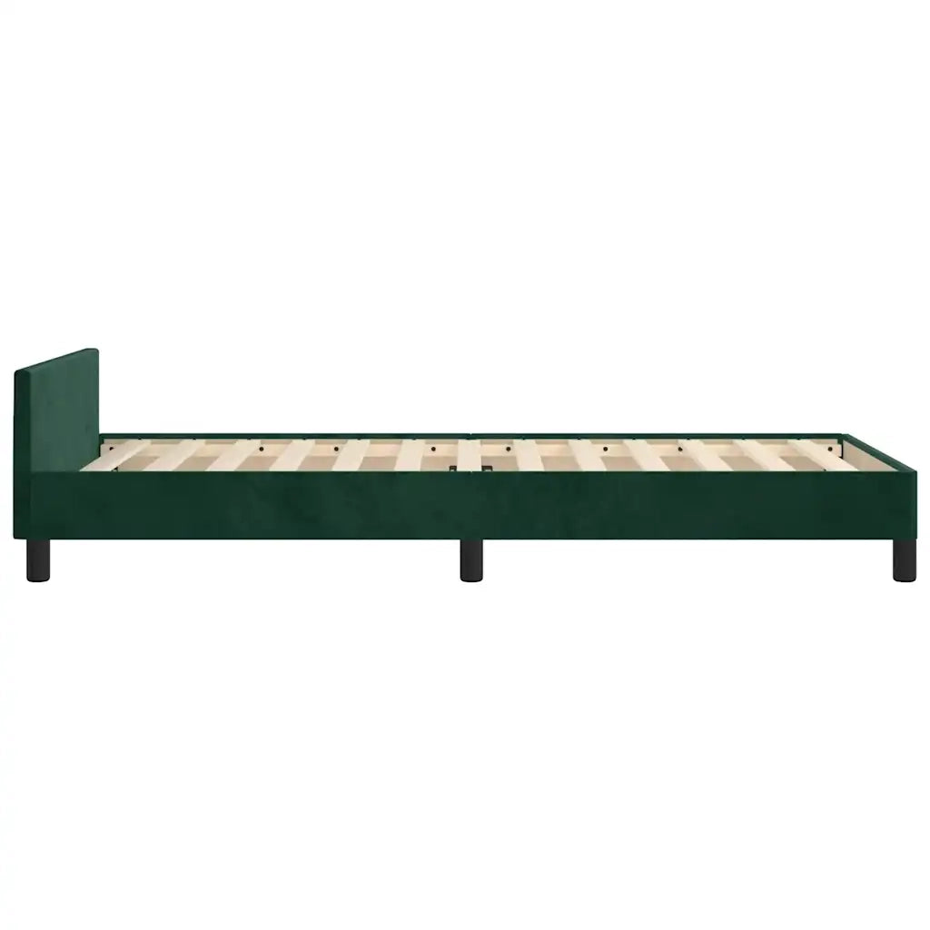 Giroletto senza Materasso Verde Scuro 120x200 cm in Velluto 3125748