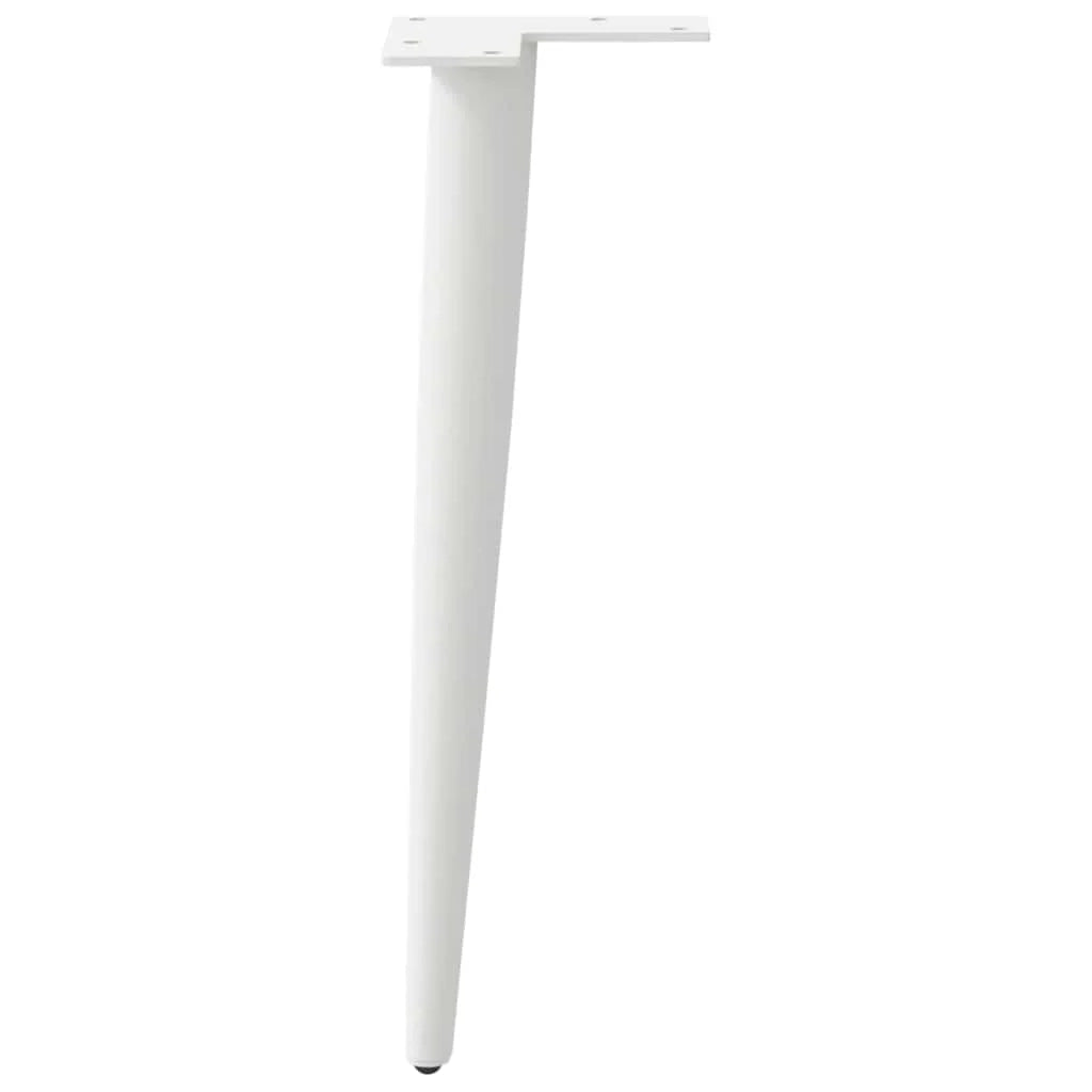 Set di 4 gambe per tavolino da caffè regolabili dal design moderno affusolate 42-43 cm in acciaio bianco 02_0056810
