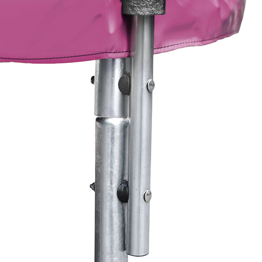 Premium Pack Trampolino 305cm reversibile rosa/grigio ADELAÏDE + rete, scala, copertura e kit di ancoraggio
