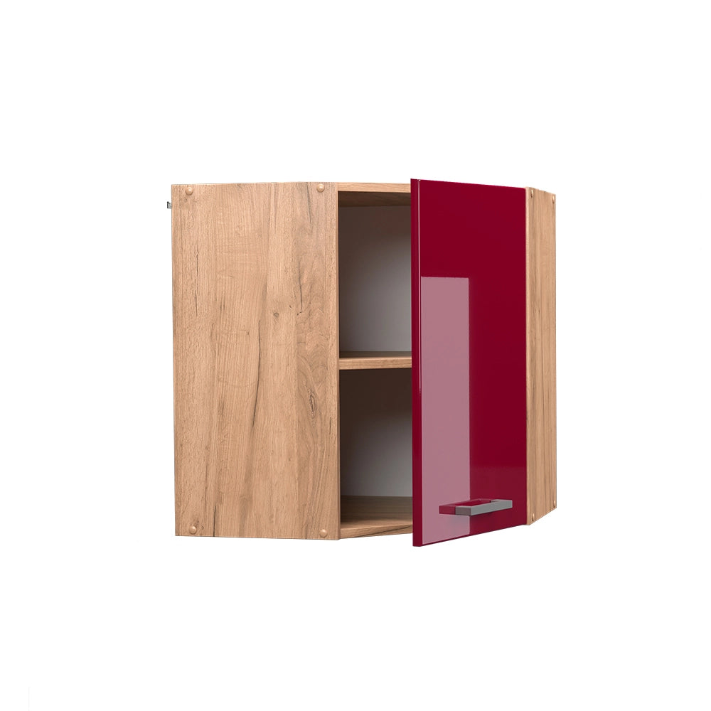 Vicco Mobile angolare da cucina Rosso lucido 57 cm