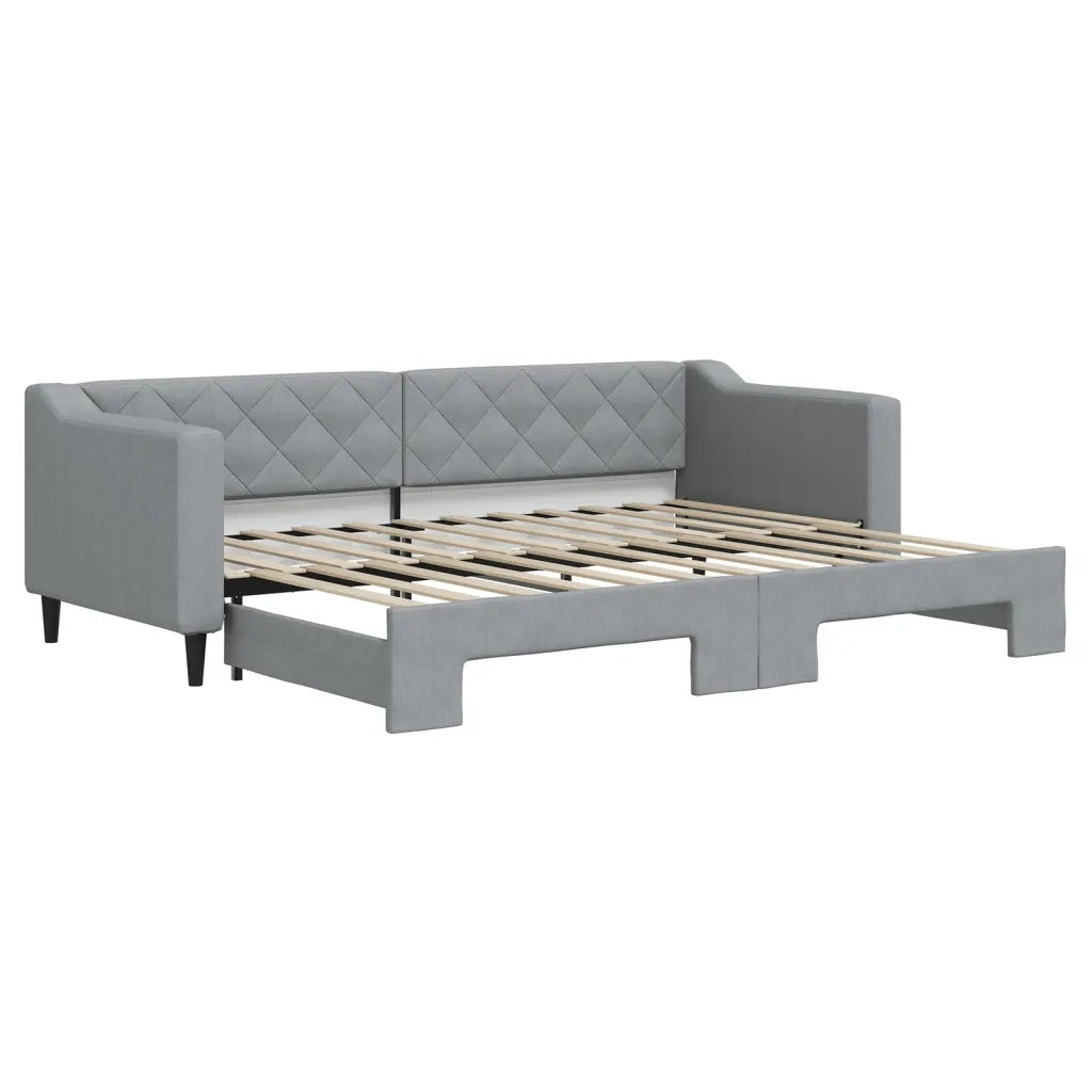 Divano Letto con Letto Estraibile-Sofa Letto-Daybed Grigio Chiaro 80x200 Tessuto 633951