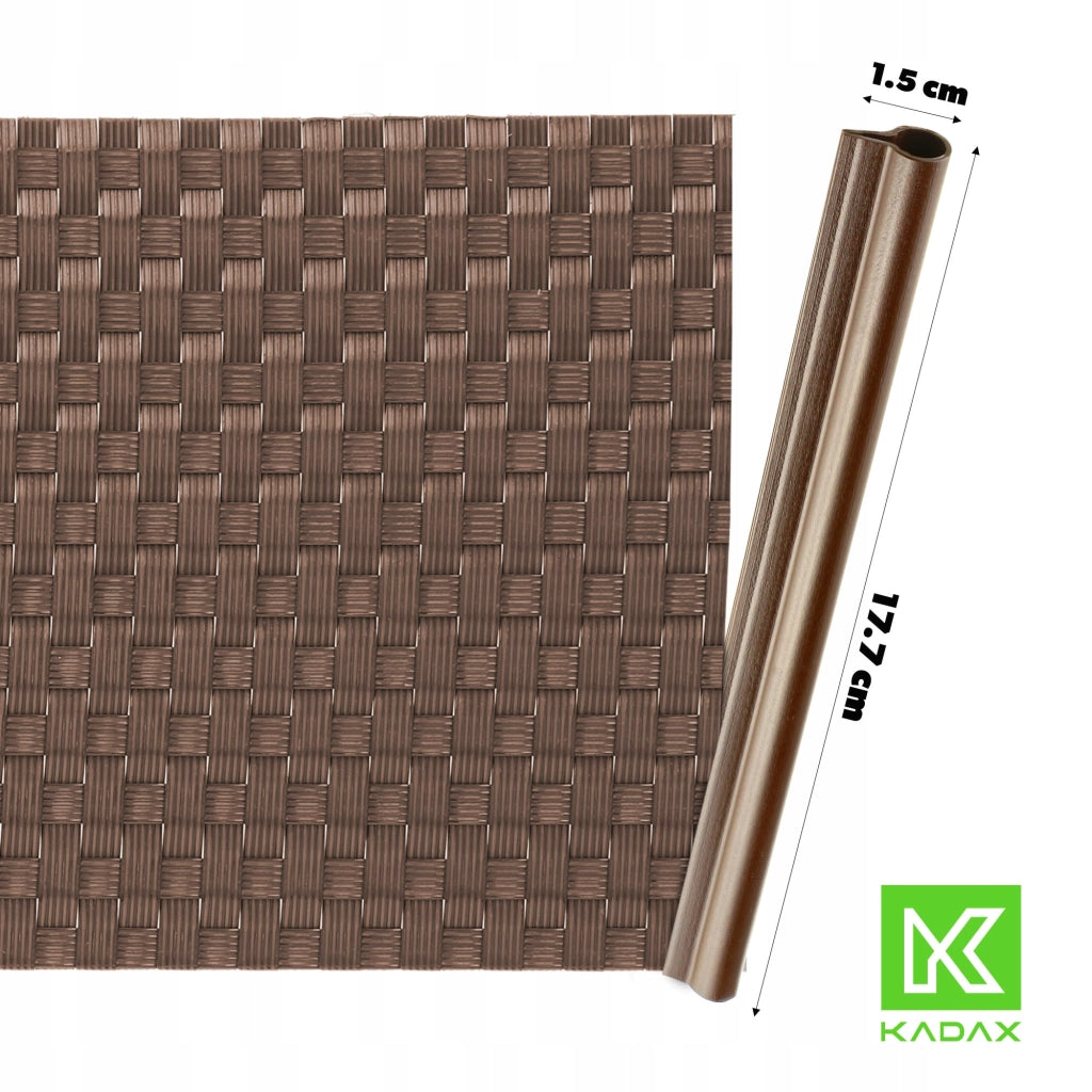 Clip KADAX da 19 cm per nastro per recinzione, ganci per nastro per recinzione, colore marrone, confezione da 6 pezzi