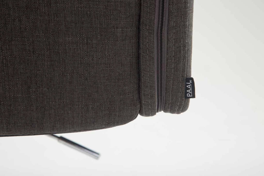 Sgabello Los Angeles in tessuto grigio scuro