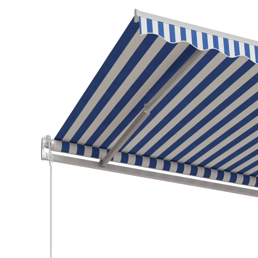 Tenda da Sole Retrattile Automatica 500x350 cm Blu e Bianca 3069026