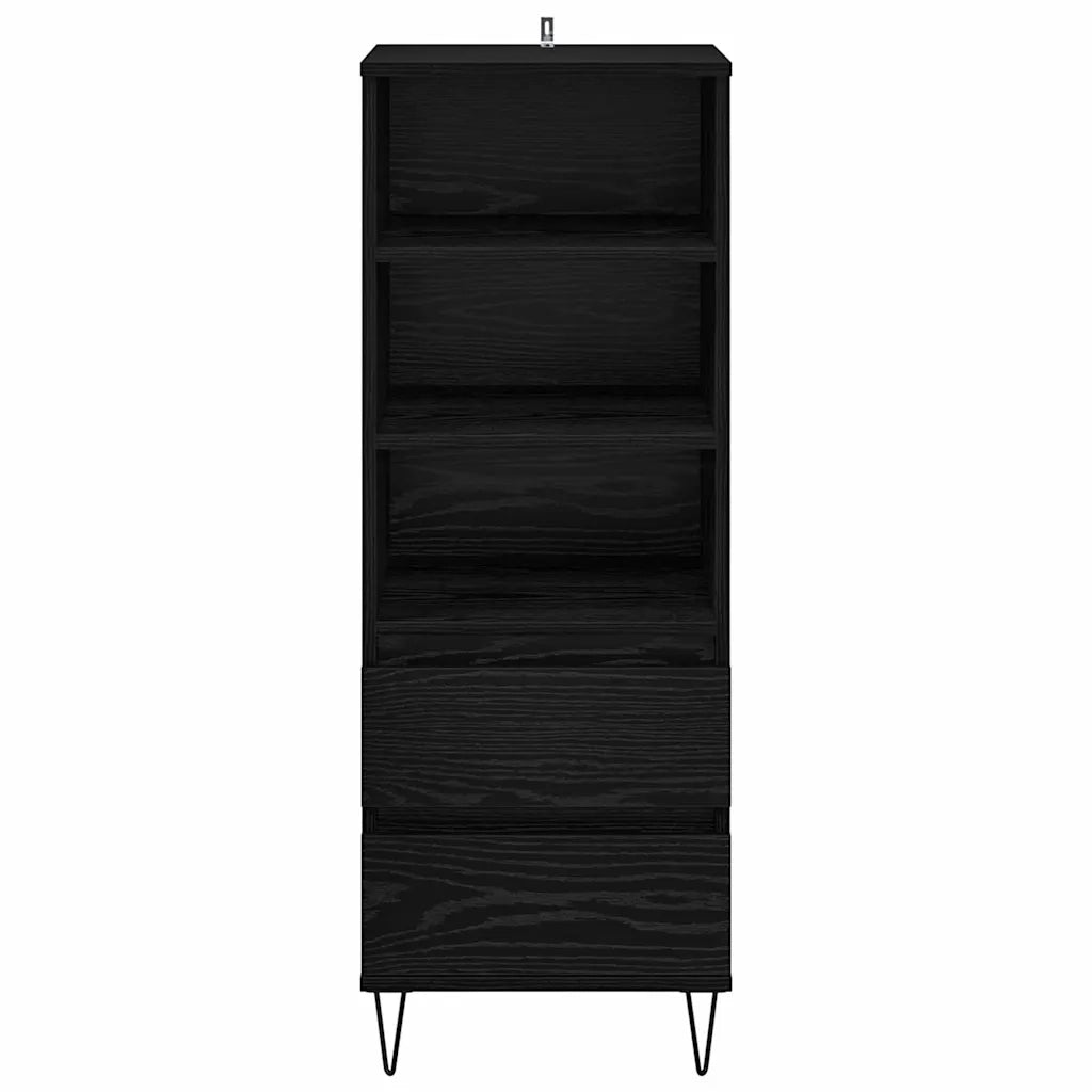 Credenza-Buffet-Armadio da cucina Rovere Nero 40 x 36 x 110 cm Legno multistrato 344876