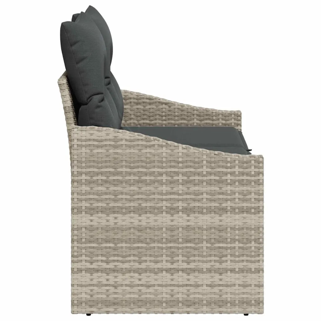 Divano da giardino con cuscino 123 x 62 x 69 cm polyrattan 42006777
