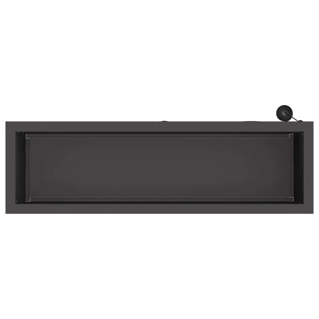Fioriera da giardino con LED Nero 30 x 100 x 30 cm Acciaio 8008112