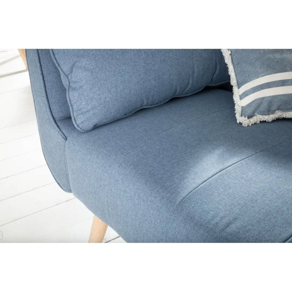Divano dritto DANNA azzurro chiaro – Divano scandinavo trasformabile in tessuto