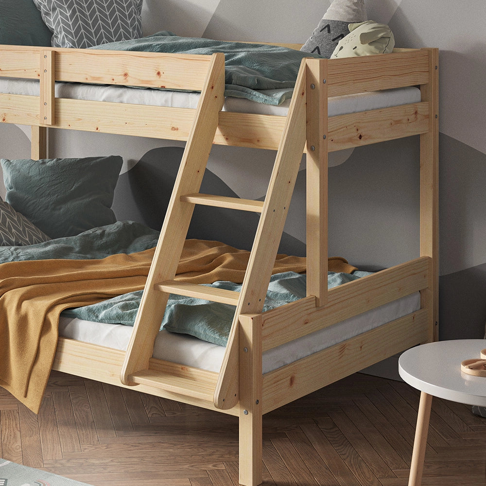 Vitalispa Letto a castello Legno naturale 120x200 / 80x200 cm con 2 materassi