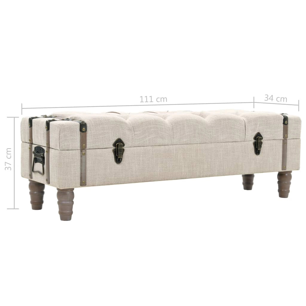Panca contenitore 111 x 34 x 37 cm in legno massello e acciaio 02_0010889