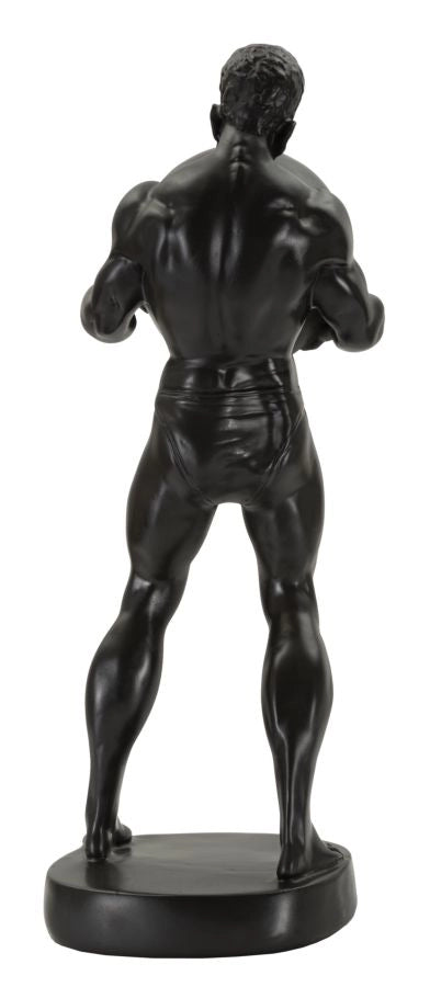 Statuetta Atlas 18,5x20,5x43,5 cm in Resina Nero e Oro