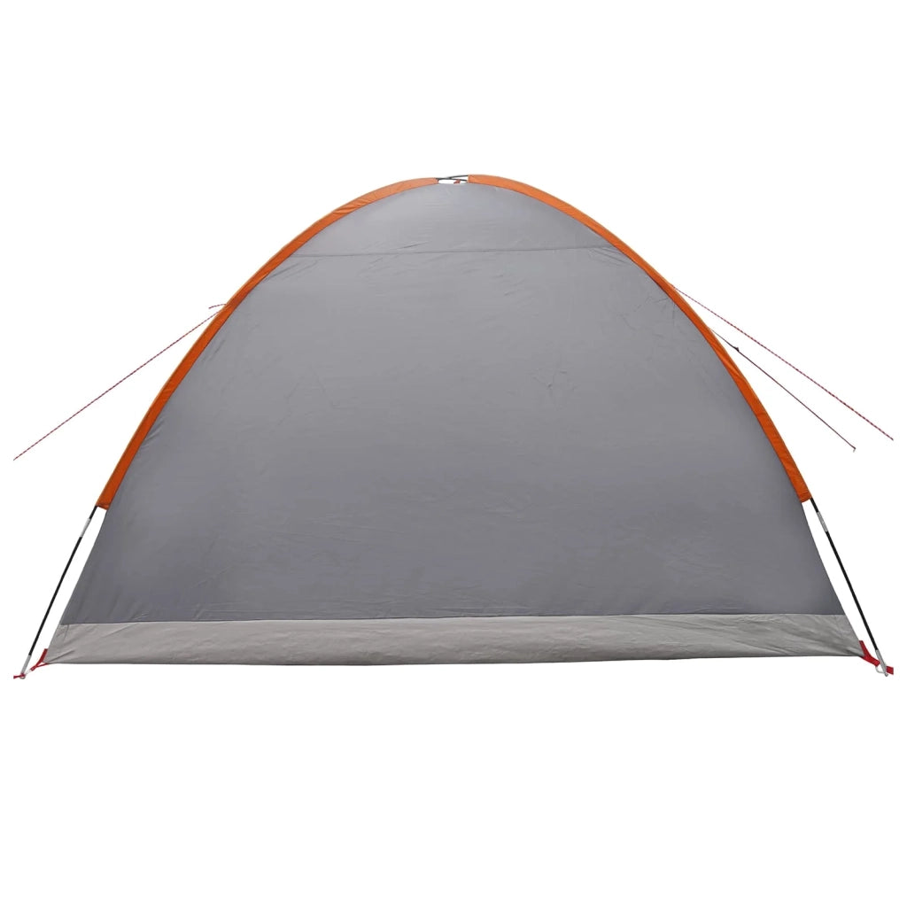 Tenda Capanna Grigio e arancione 6 persone Poliestere e Acciaio 42028585
